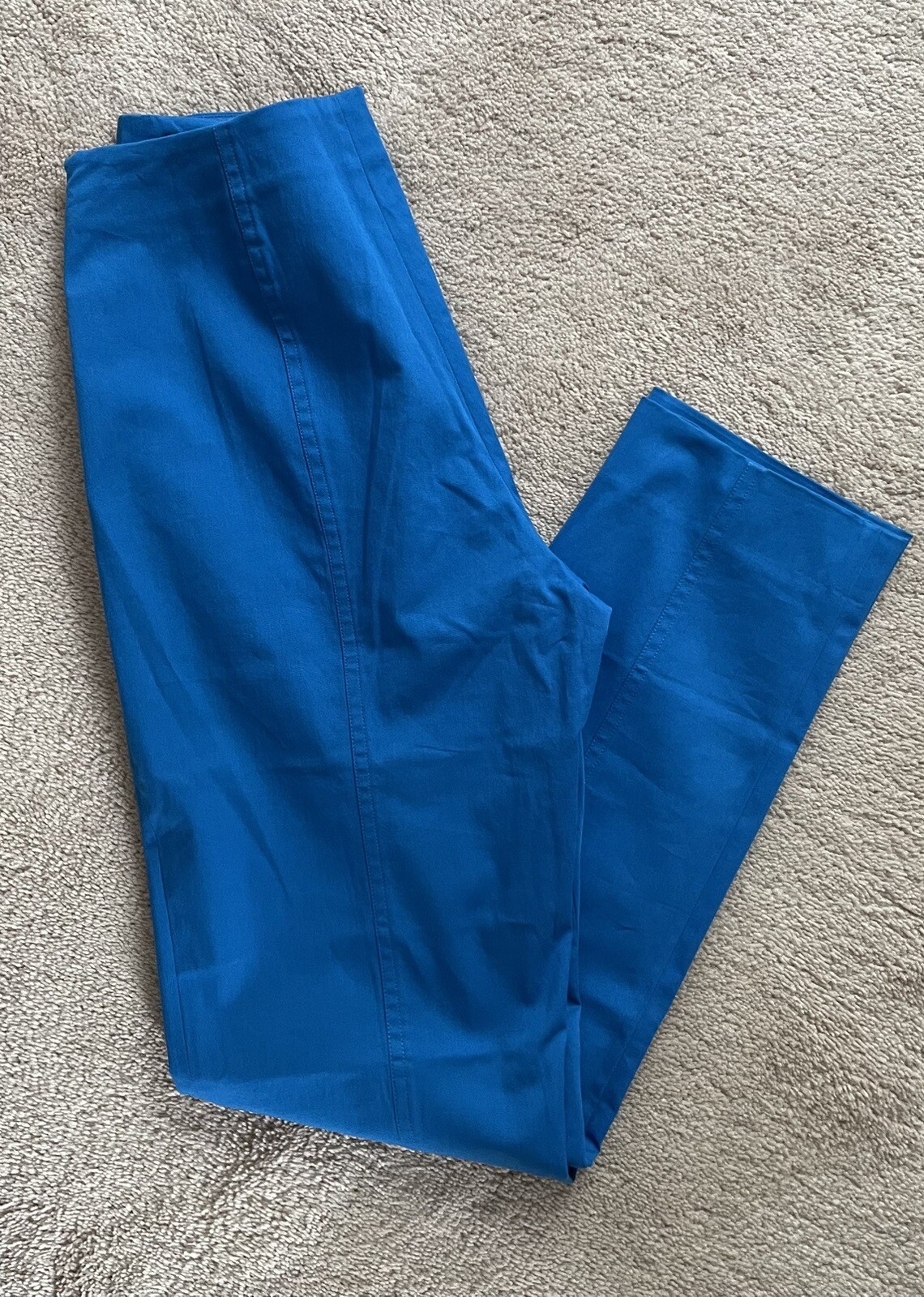 LaVia 18 NWT $175.00 Blue 97% Cotton Capri Cropped  Dress Pants Sz 38