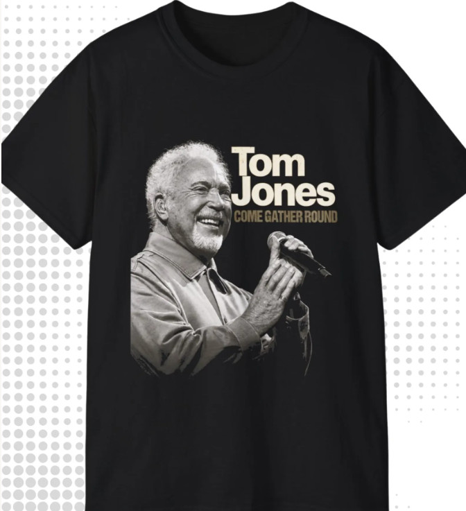 Unisex Tom Jones Vintage Graphic, Retro Pop Music Tee