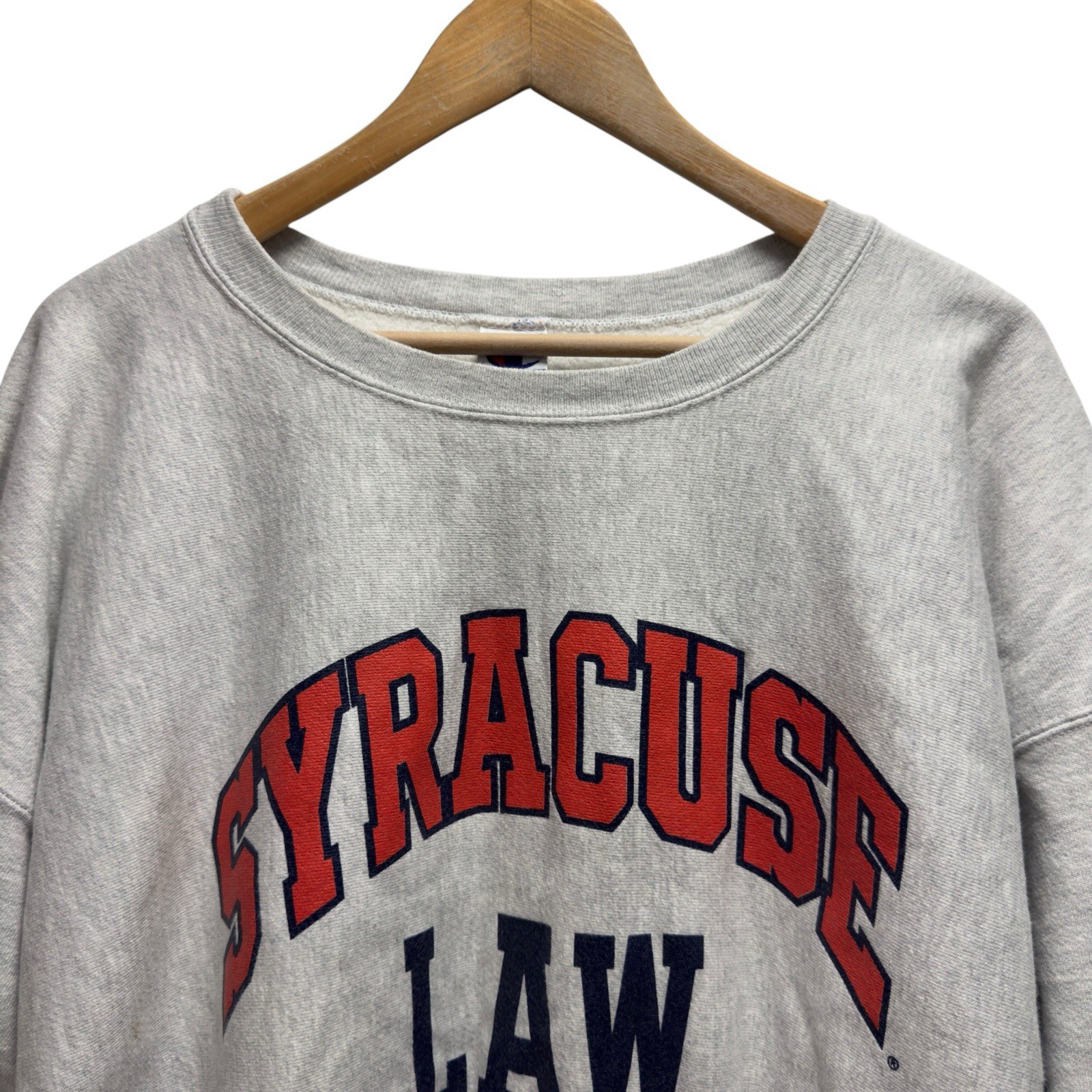 Champion Reverse Weave Syracuse Law School Vtg 90s Men\'s XXL Gray Sweatshirt euc