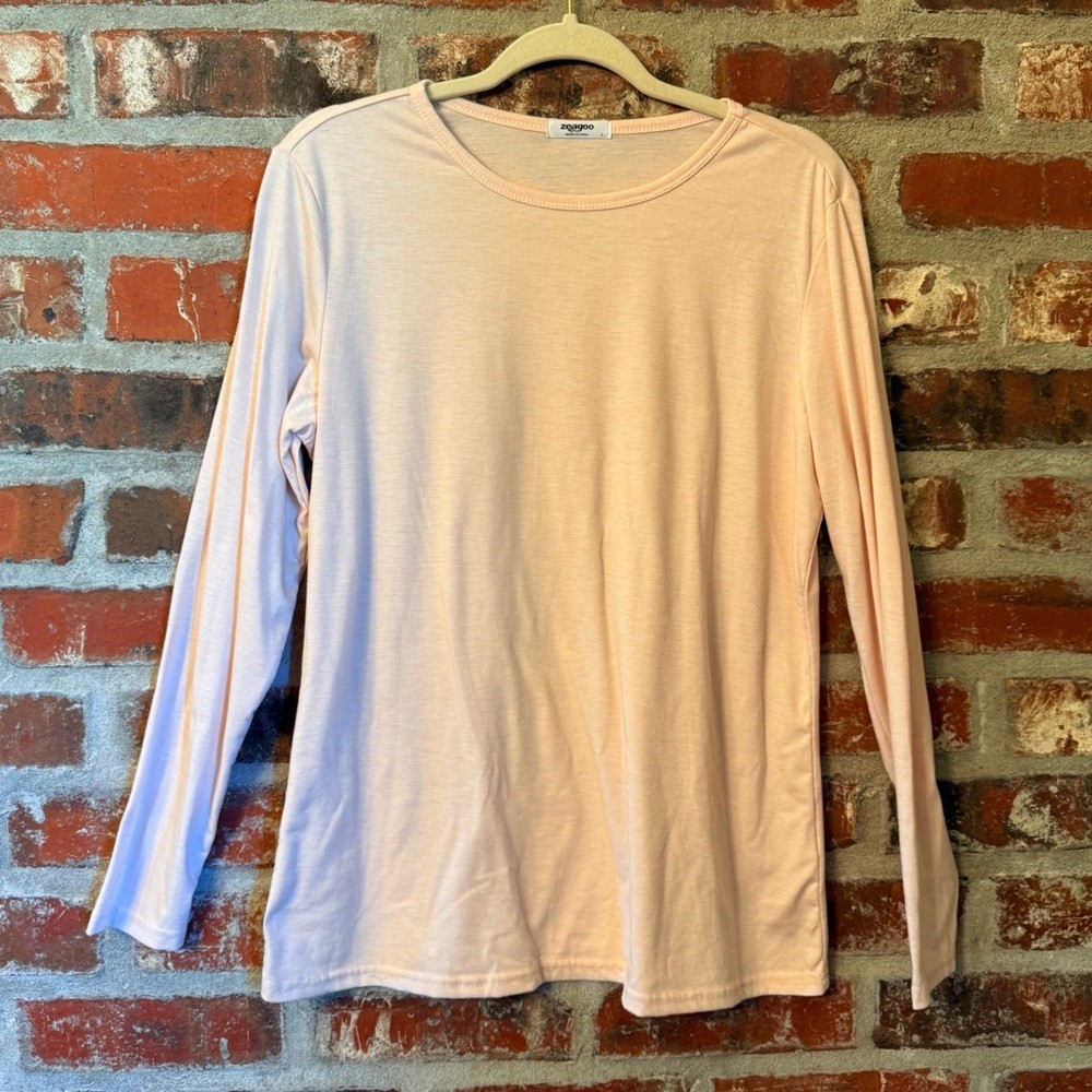 Zeagoo Light Pink Long Sleeve Top