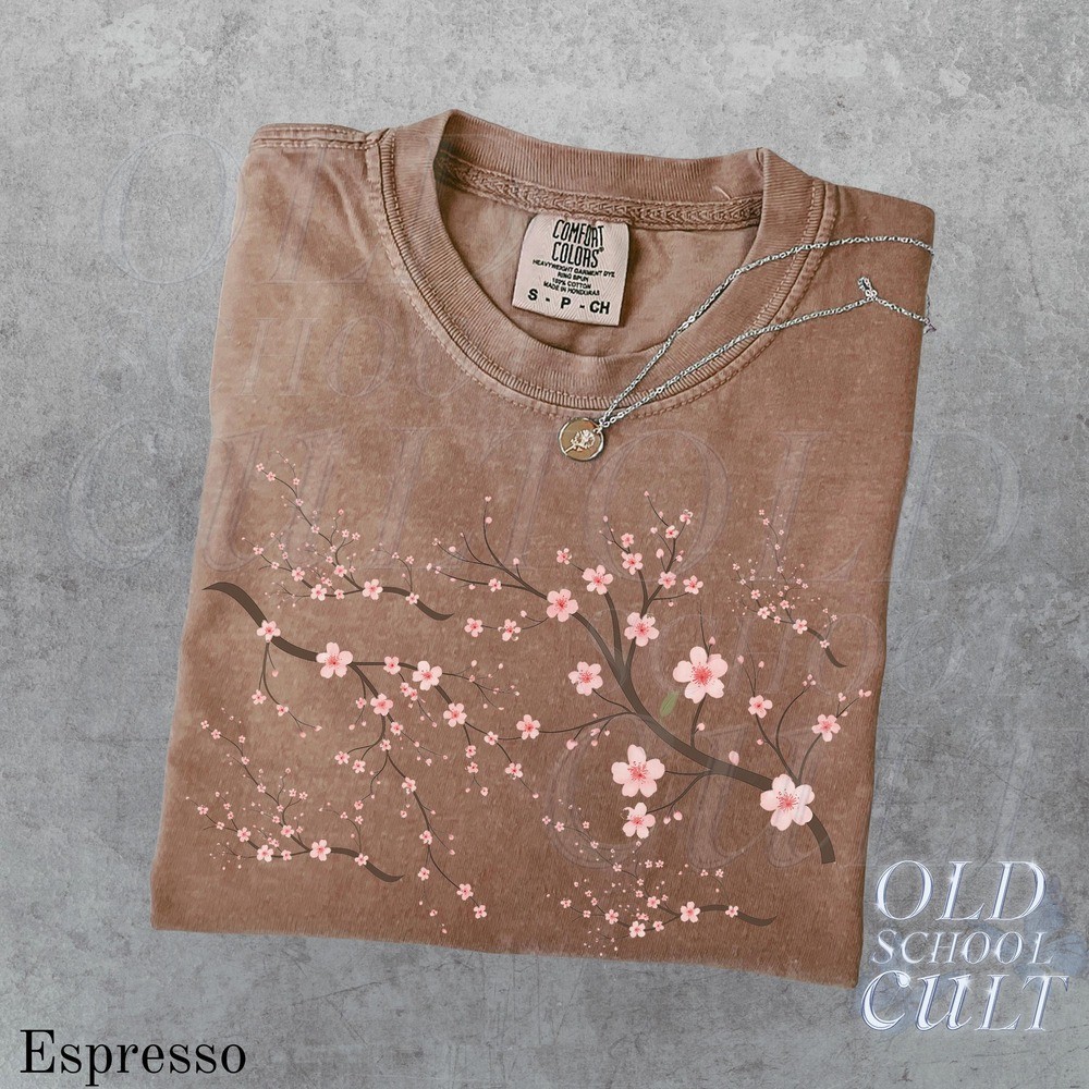 Cherry Blossom Graphic Tee Sakura Floral Japanese Cherry Art Design Men & Women