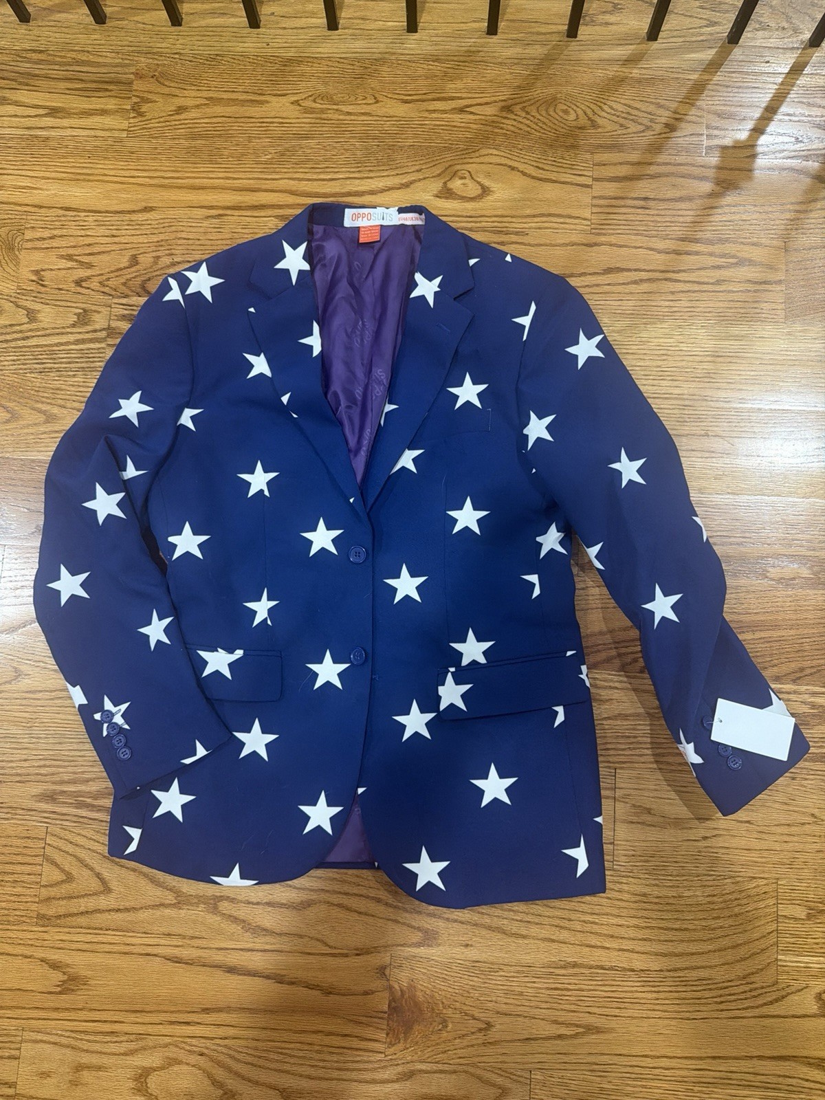 Opposuits Men\'s Jacket/ Blazer Royal Blue With Stars Size 38R