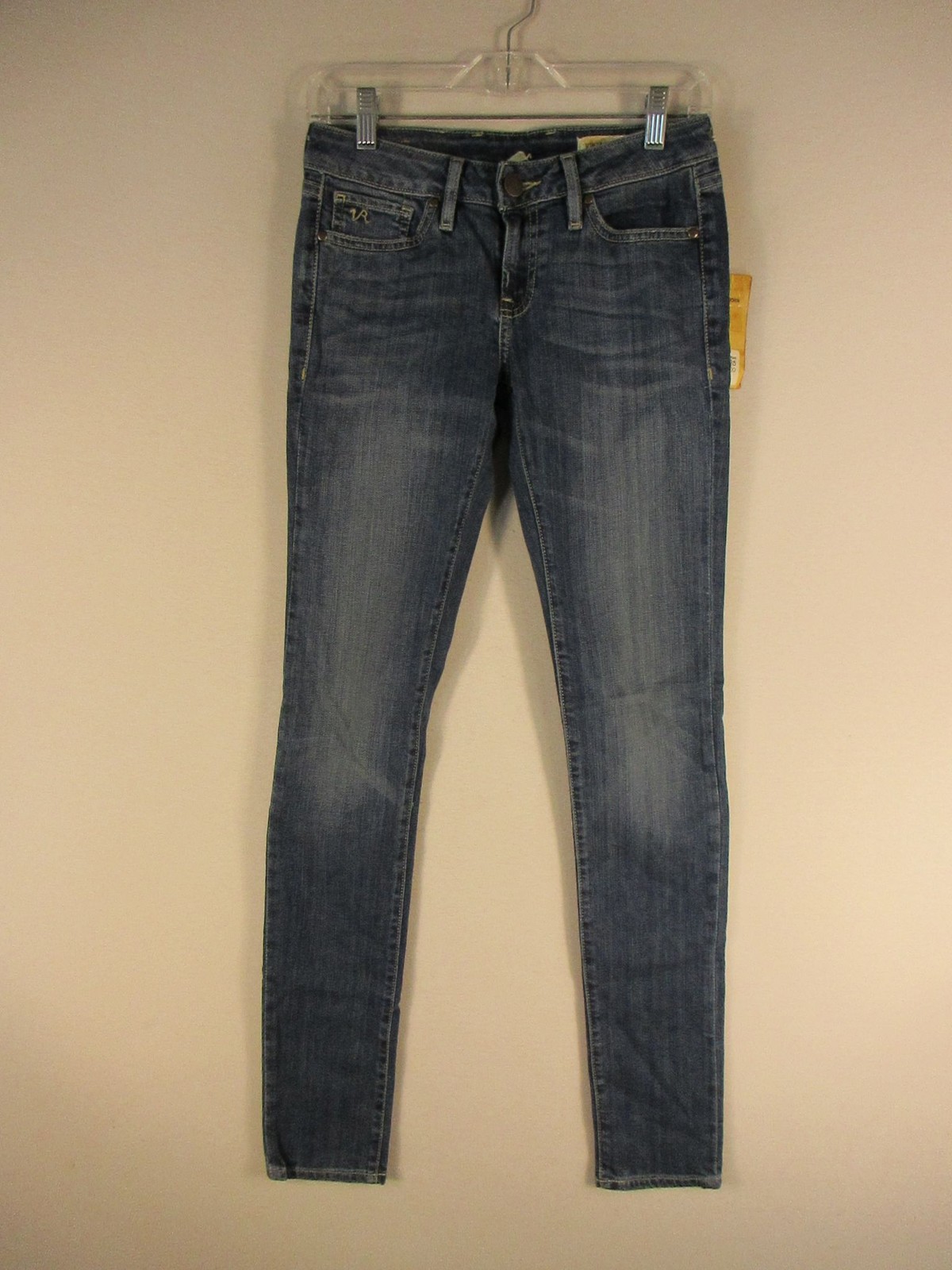 Vintage Revolution Jeans Womens 25 Skinny Low Rise Faded Blue Distressed