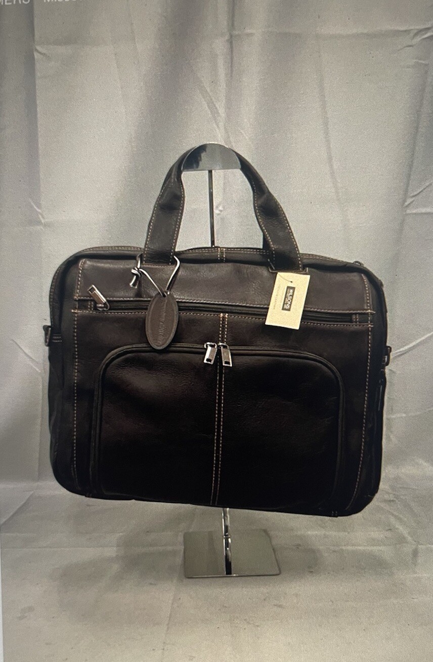 Wilson\'s Genuine Leather Briefcase Laptop Satchel Messenger Attaché Bag NWT $350