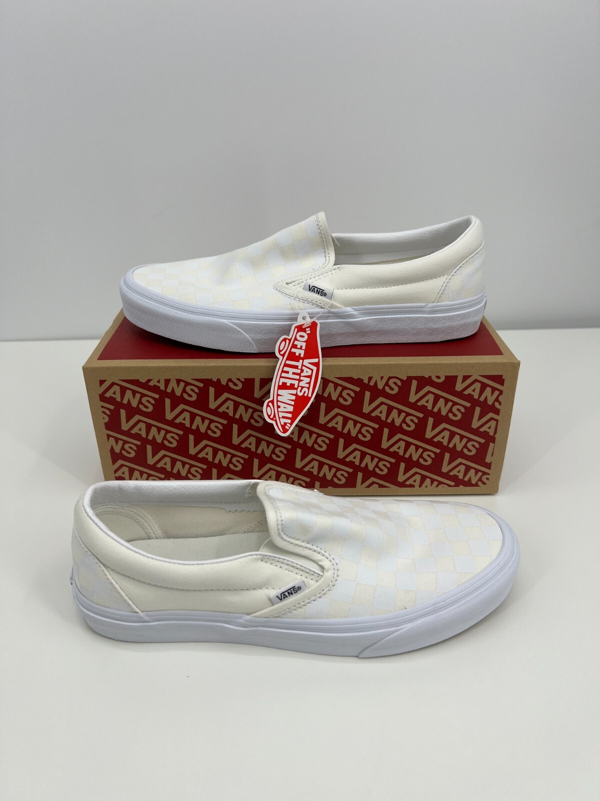Vans Classic Checkerboard Slip-On True White  Men's / Women's NEW -  Pick Size