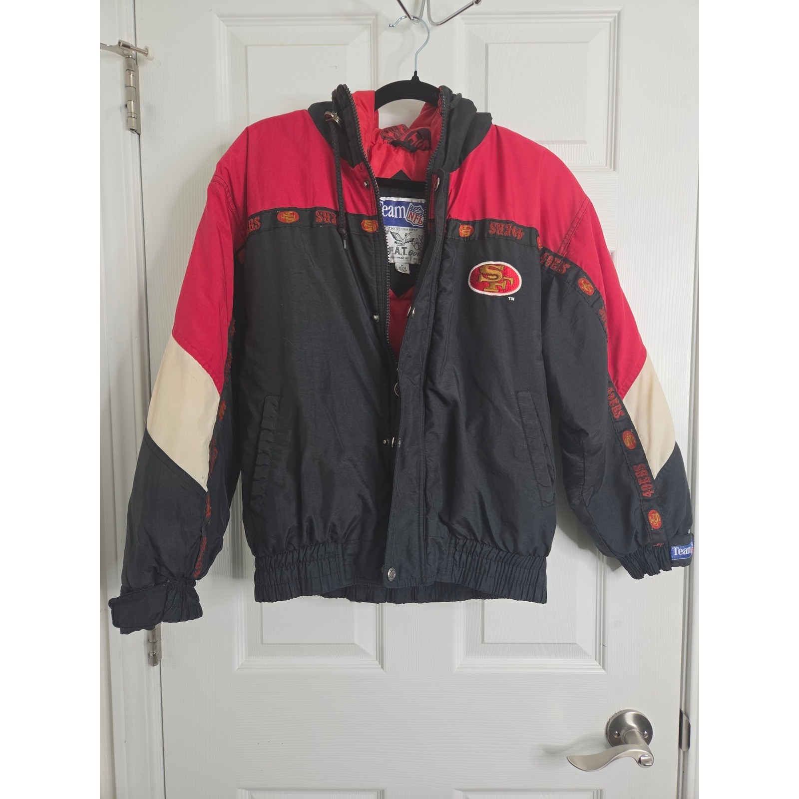 Vintage 1994 San Francisco 49ers Triple F.A.T. Goose Puffer Jacket - Size M