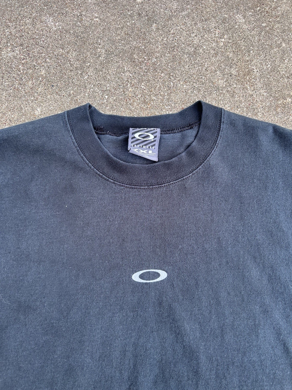 Oakley Vintage 90s Software Shirt Men\'s Size 2xl Mens Black Faded Short Sleeve