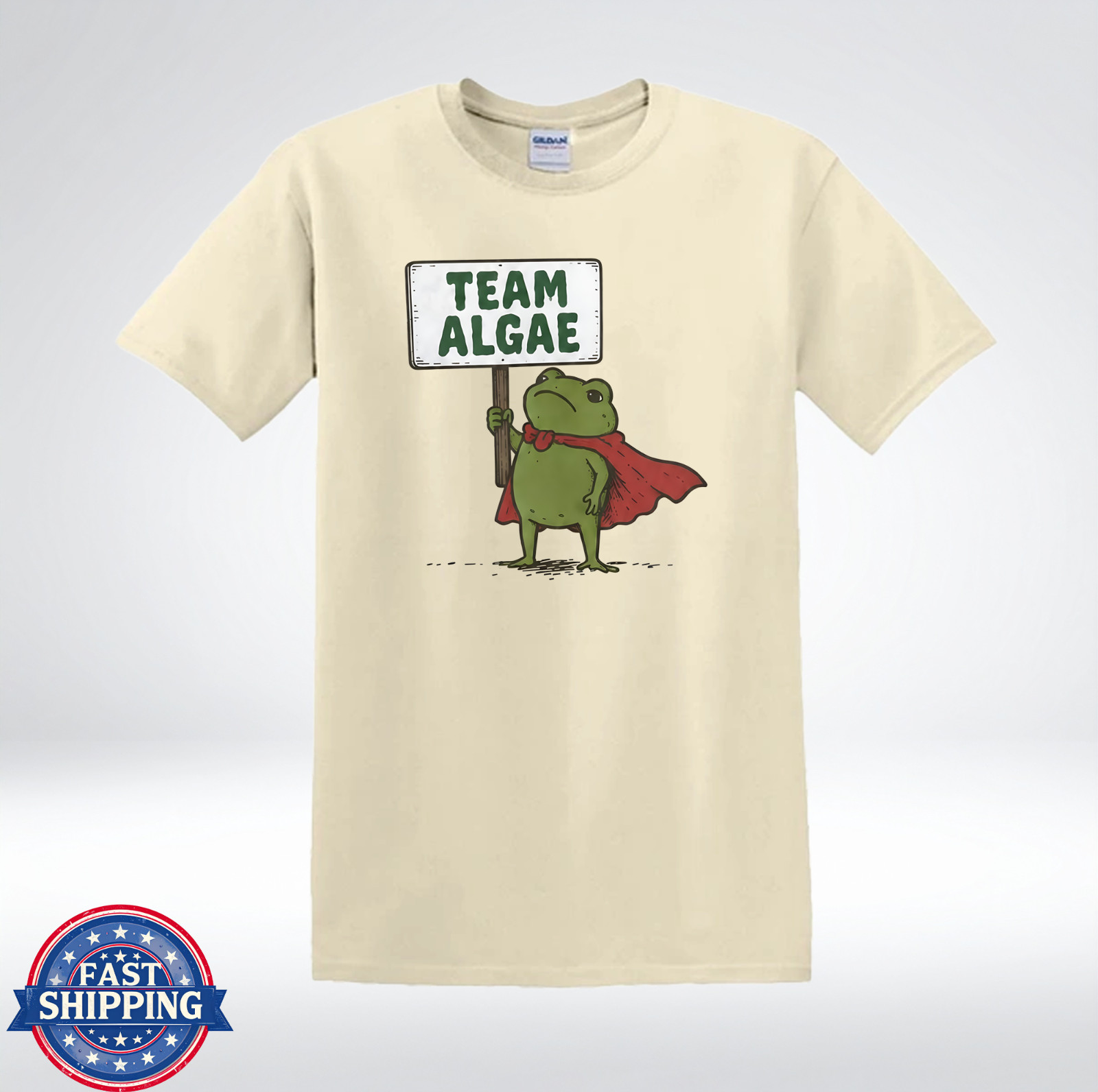 Team Algae Cute Frog Cartoon Nature Lover T-Shirt