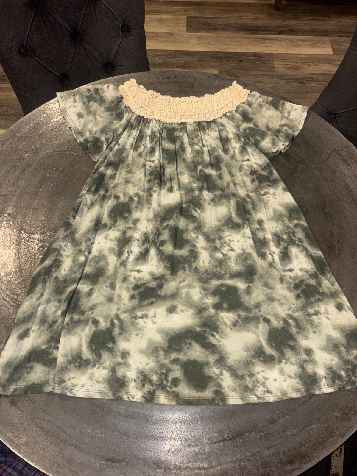 Vintage Christian Caliendo Mini Dress Womens Small Tie Dye Made in USA