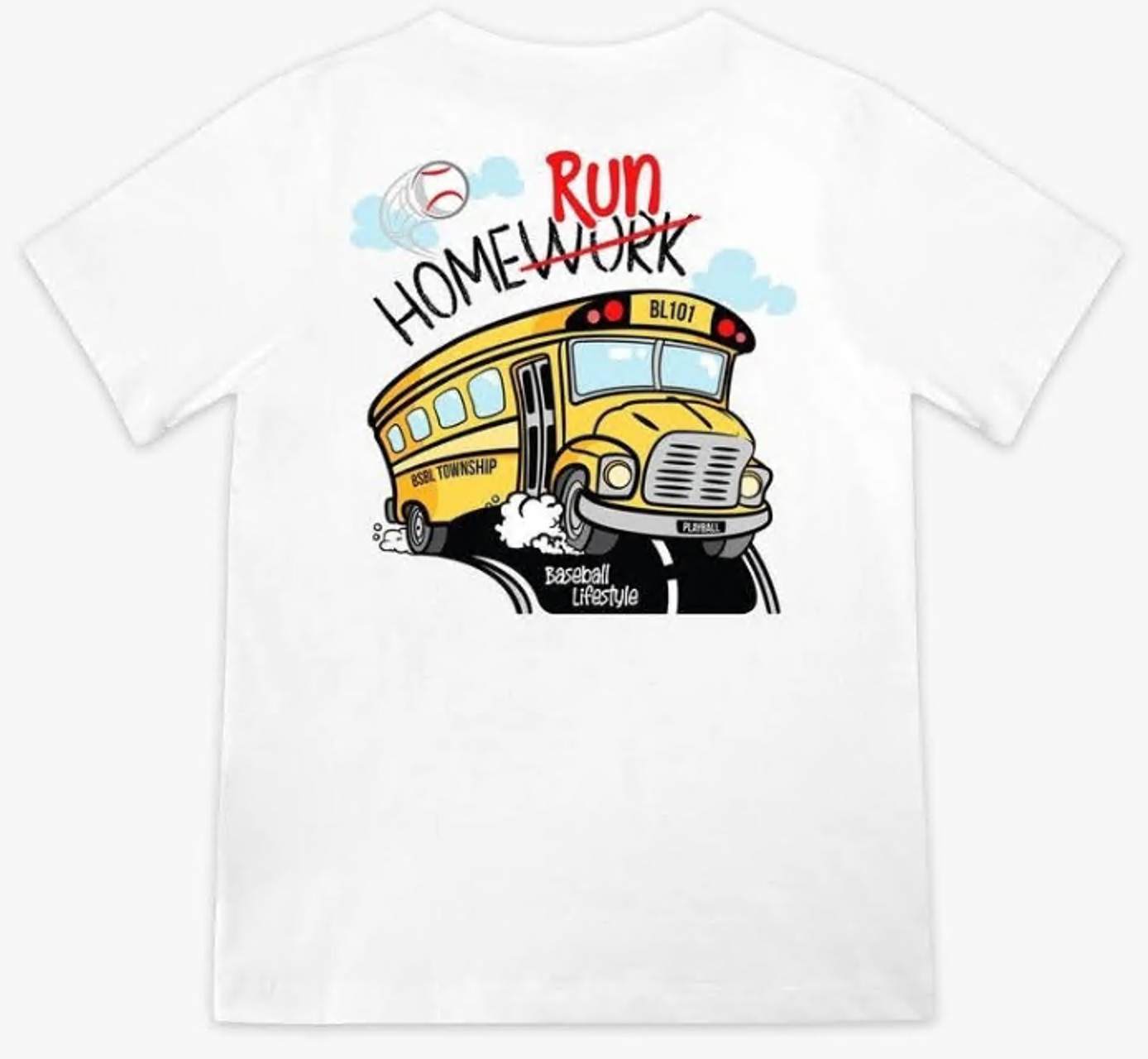 Homerun Bus Youth Tee T-Shirt Gildan 5000