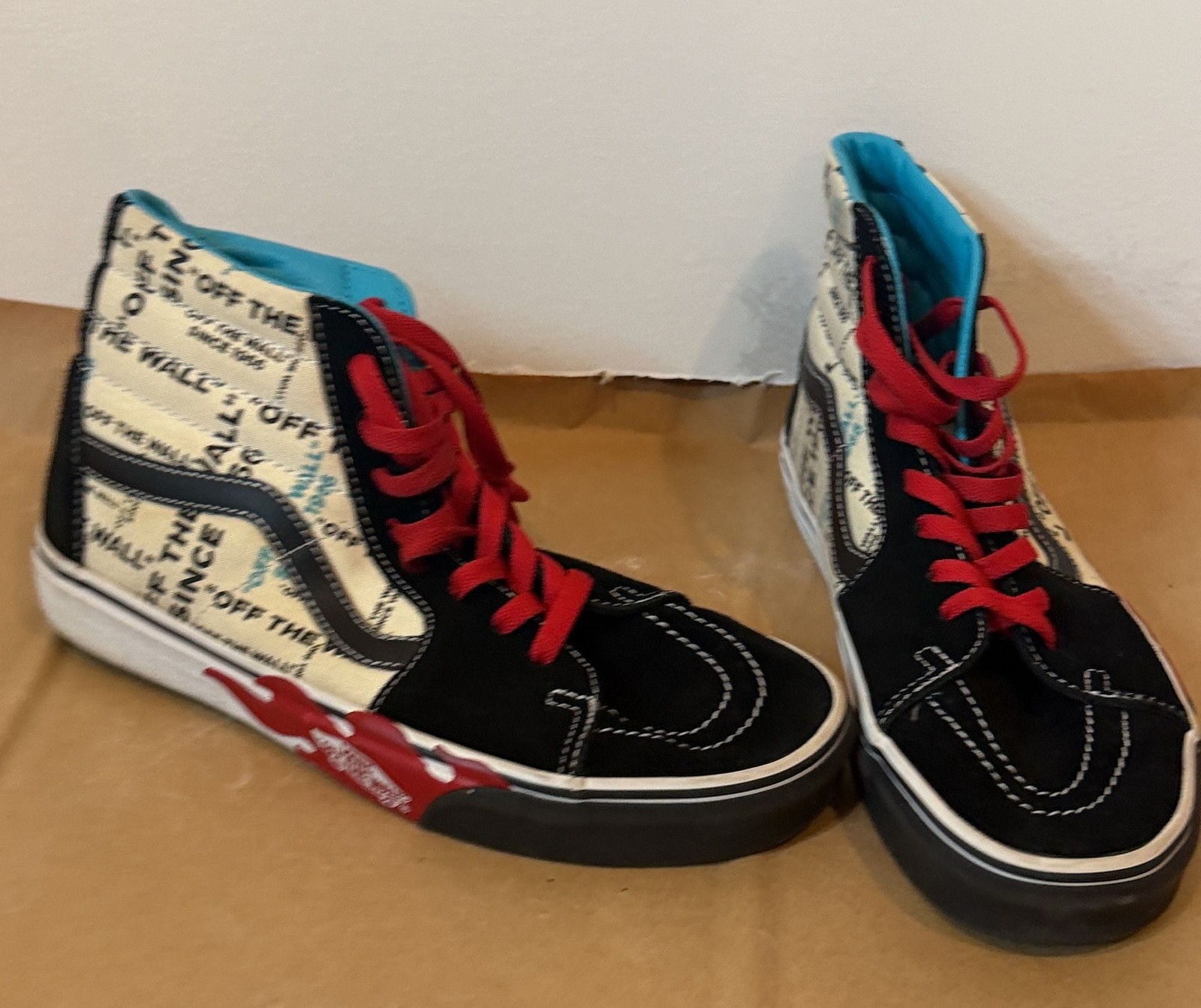 Vans Sk8-Hi Otw Flame Blk/True Wht Size 9.5