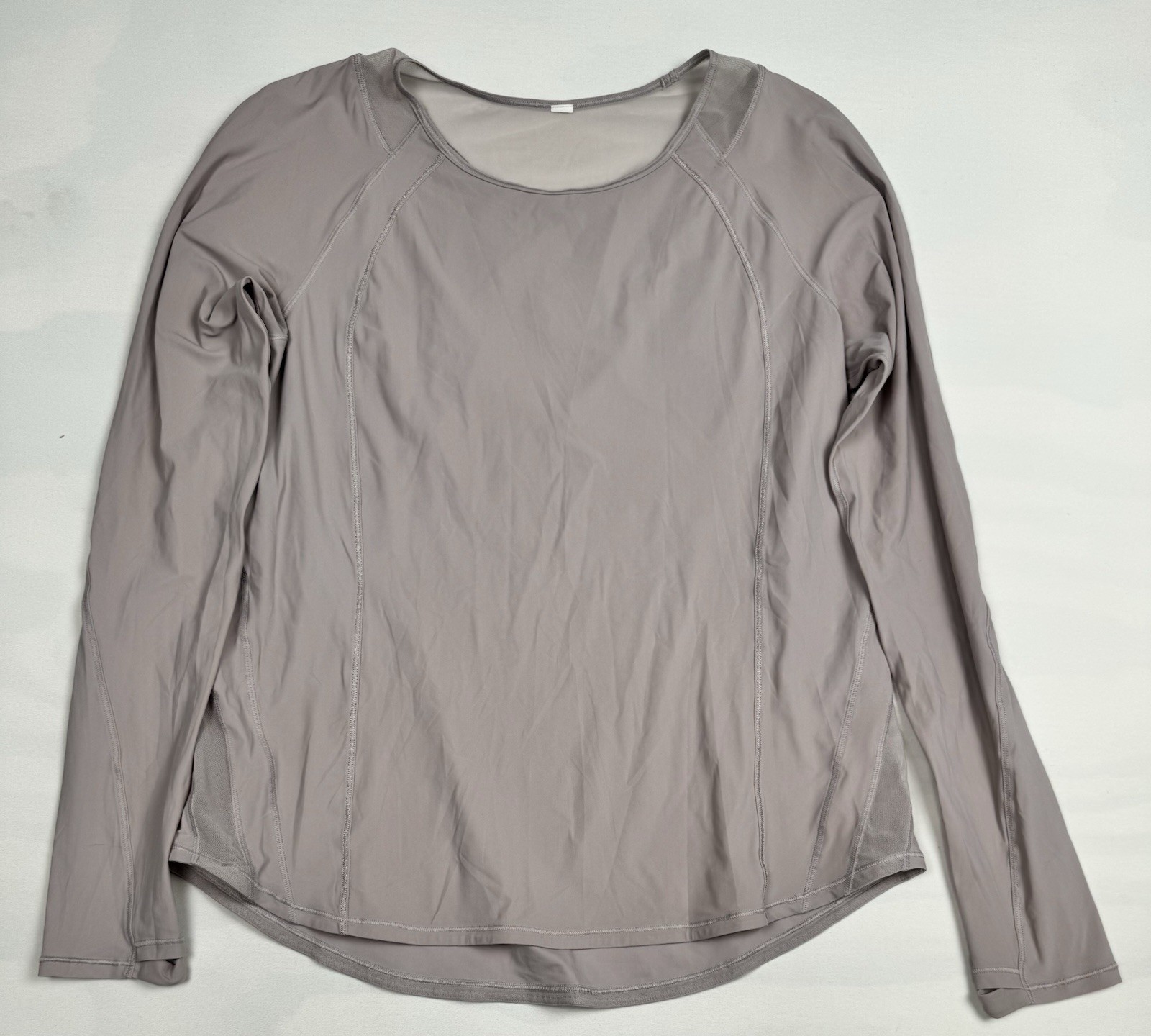 Lululemon Sculpt Long Sleeve Top Powdered Mauve Mesh Women\'s M Nylon