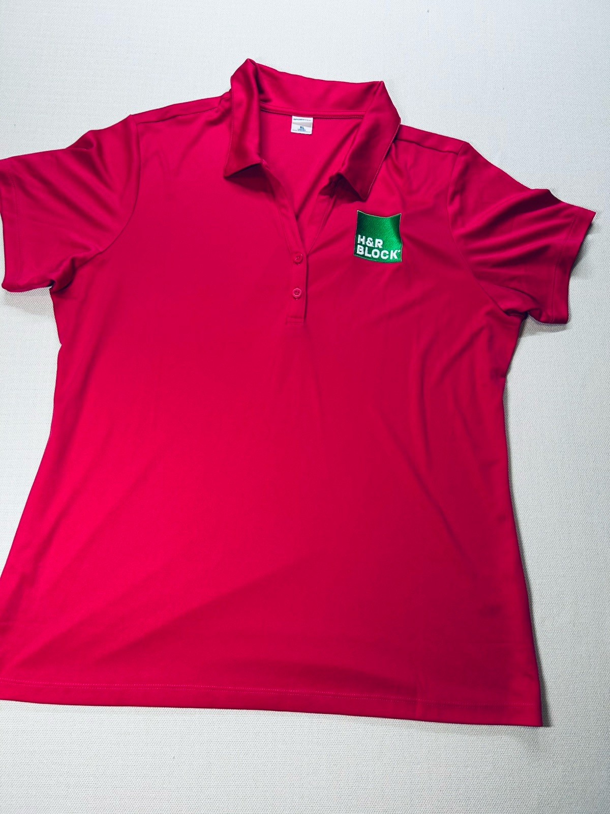 H&R Block tax Hot Pink Short sleeve Shirt women\'s adult XL Sport-Tek