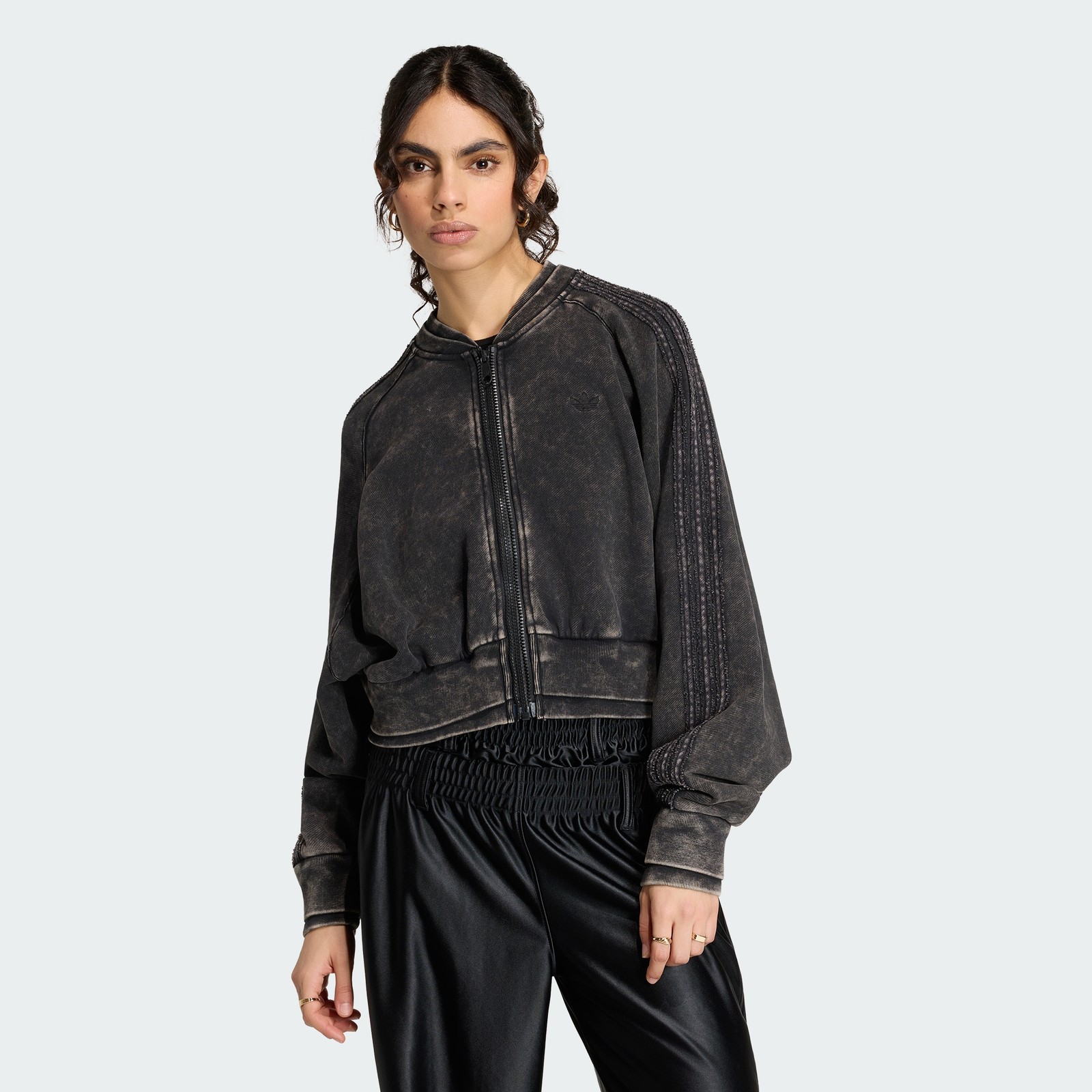 adidas women SST DOUBLE LAYERED CROPPED TRACK TOP