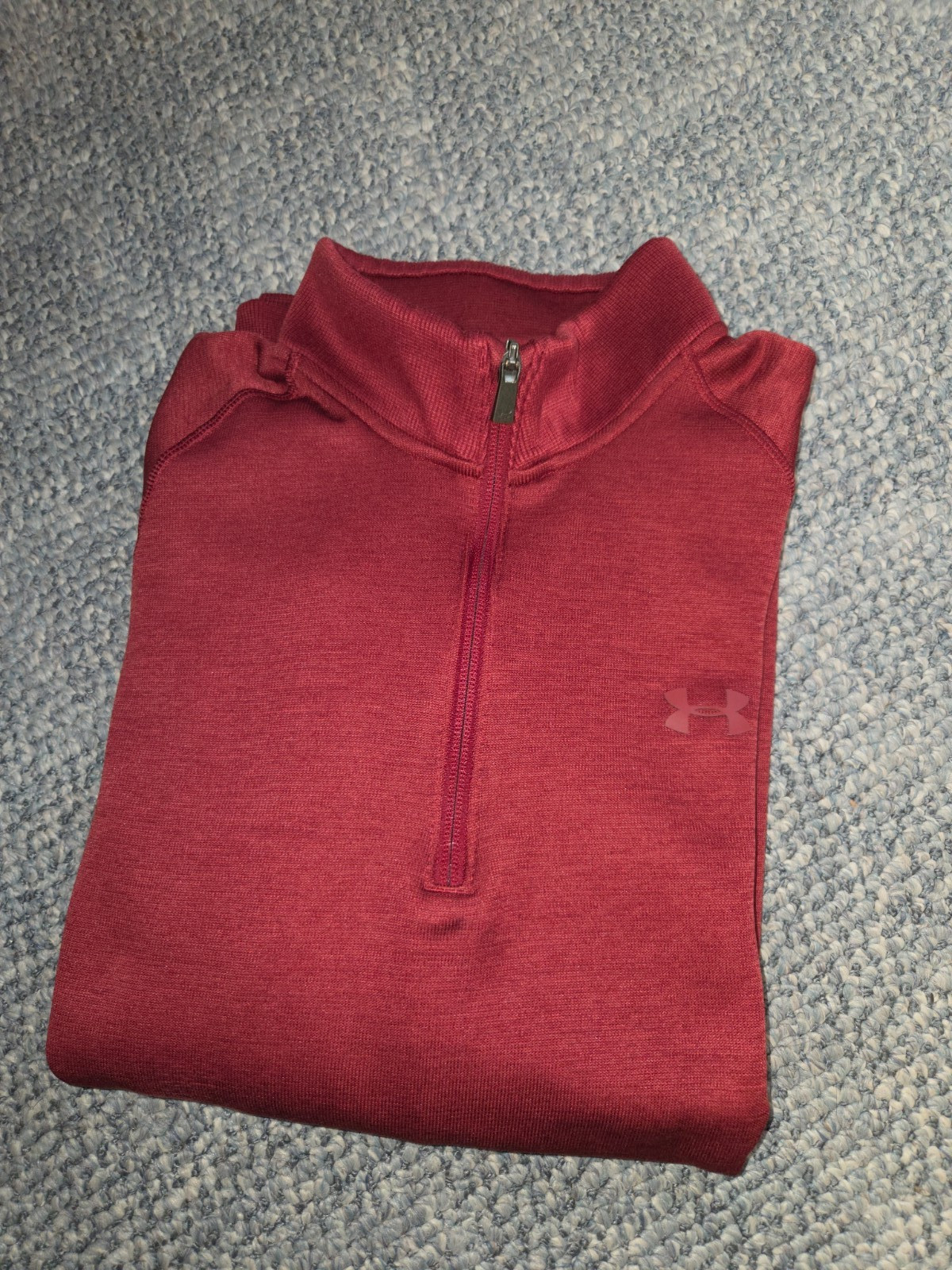 Under Armour ColdGear Men\'s XL Loose Fit Red Long Sleeve Athletic Shi