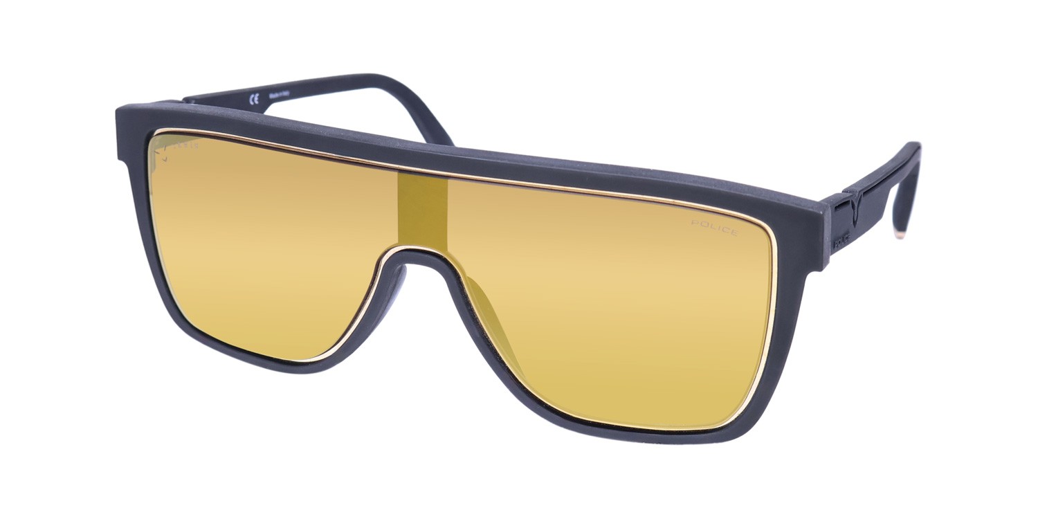 NEW POLICE LEWIS HAMILTON 23 SPLC51 SUNGLASSES BLACK PLASTIC FULL-RIM 99-0-150
