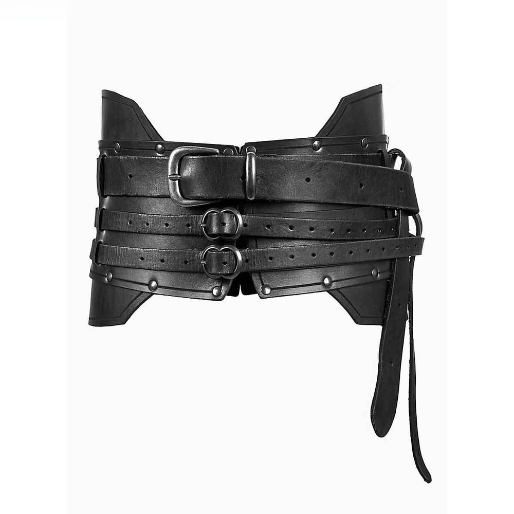 Medieval Leather Buckle Waist Belt SCA LARP Viking Renaissance Cosplay Costume