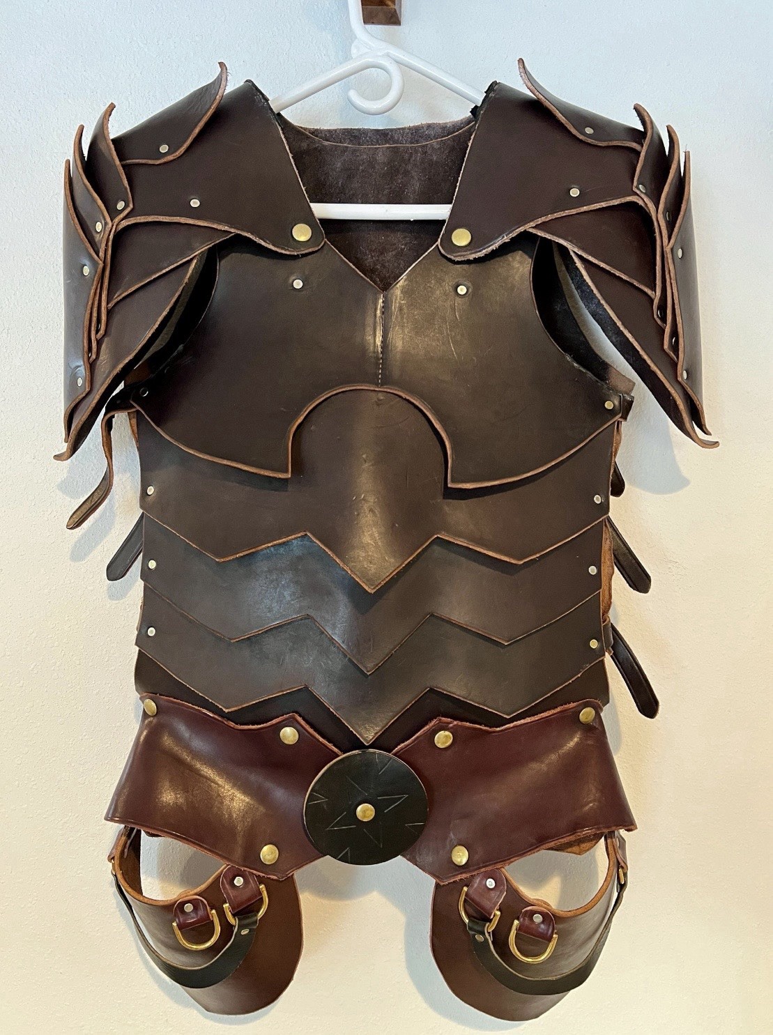 Brown Leather LARP Armor | Genuine Cowhide Leather | Medieval Costume