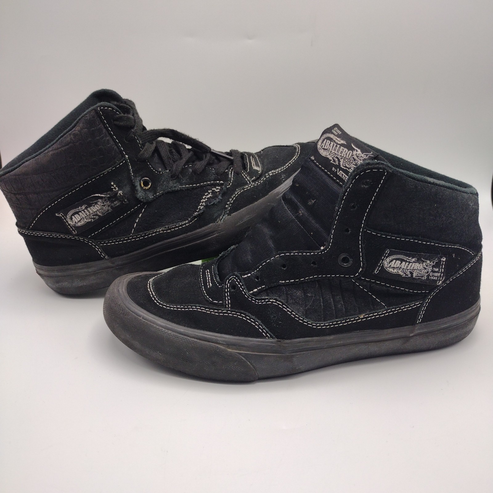 VANS Black Full Cab Steve Caballero Signature Skateboarding Shoes Mens 8.5