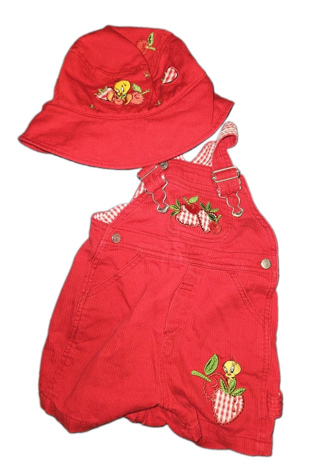 Vintage Tweety Bird Toddler Overalls And Hat