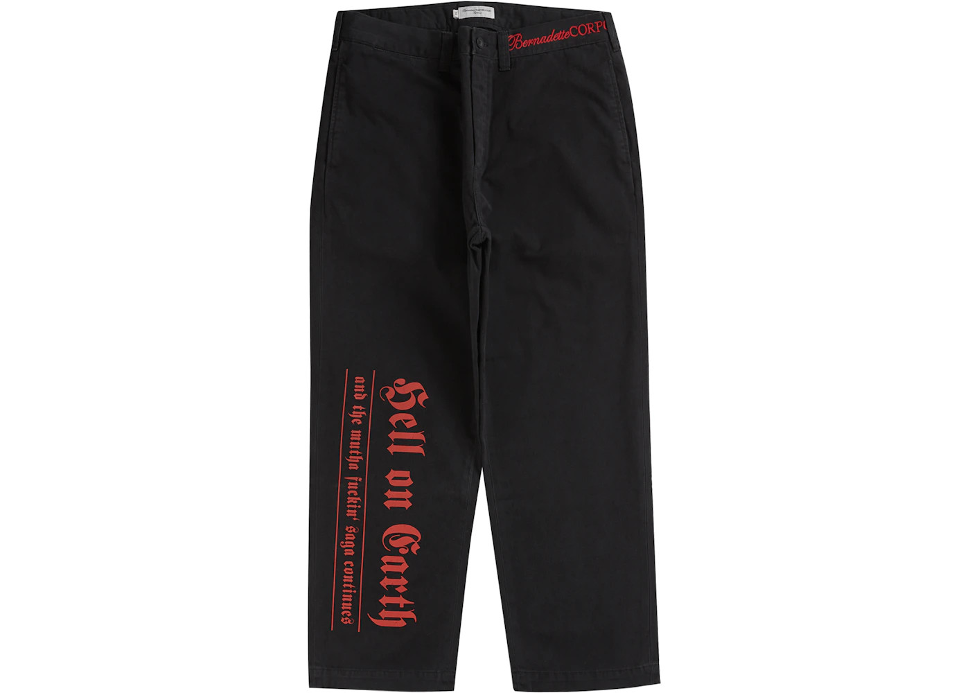 Size 34 Supreme Bernadette Corporation Old English Chino Pant Black