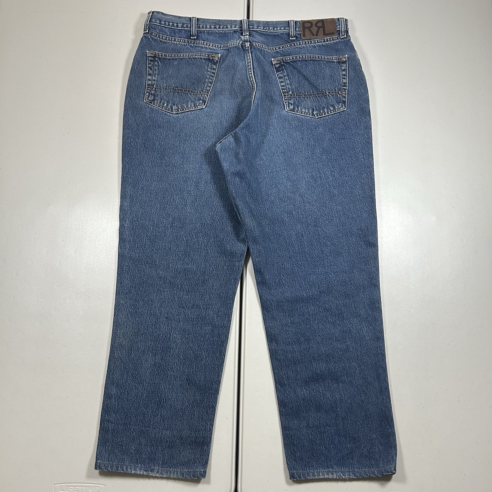 Rare Vintage 90s RRL Double RL Ralph Lauren Blue Jeans Dark Wash Men\'s 40x32 USA