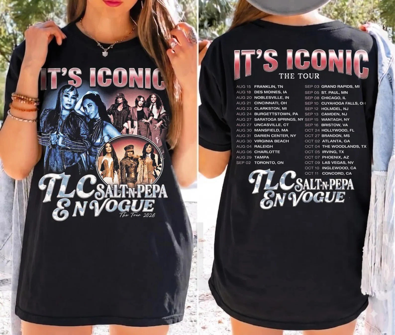 NEW TLC Salt N Pepa En Vogue It\'s Iconic Tour 2026 Concert Merch T-Shirt