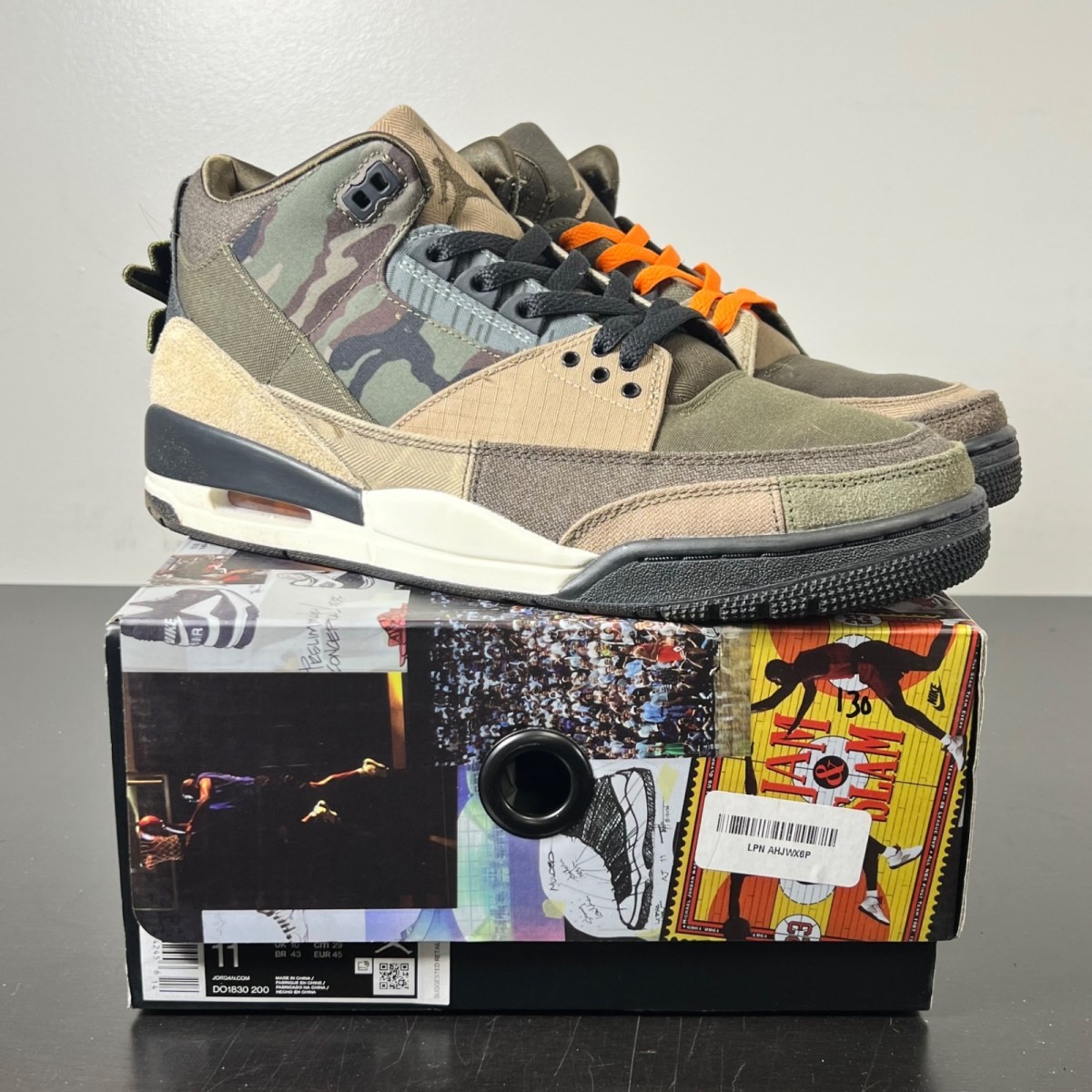 Jordan 3 Retro Patchwork Camo DO1830-200 Size 11