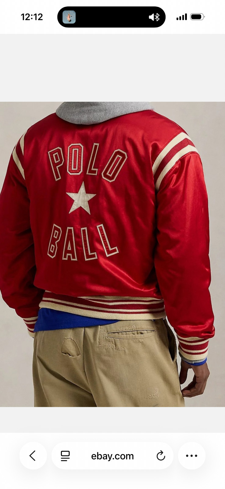 Polo Ralph Lauren Men L Satin Polo Ball Jacket Retail $798