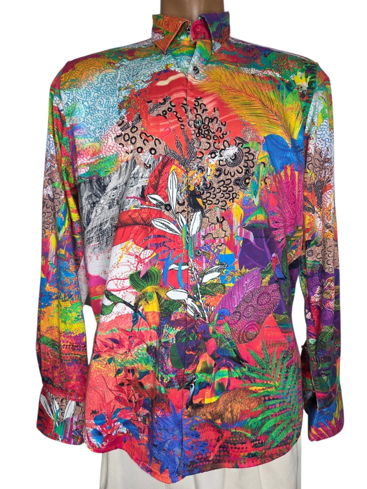 Robert Graham Limited Edition Shirt Garden Glory L/S Embroidered Large 742/827
