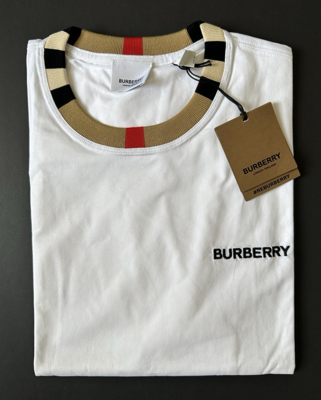 Burberry Jayson White Cotton T-shirt M (Oversized) 8078115 NWT $370