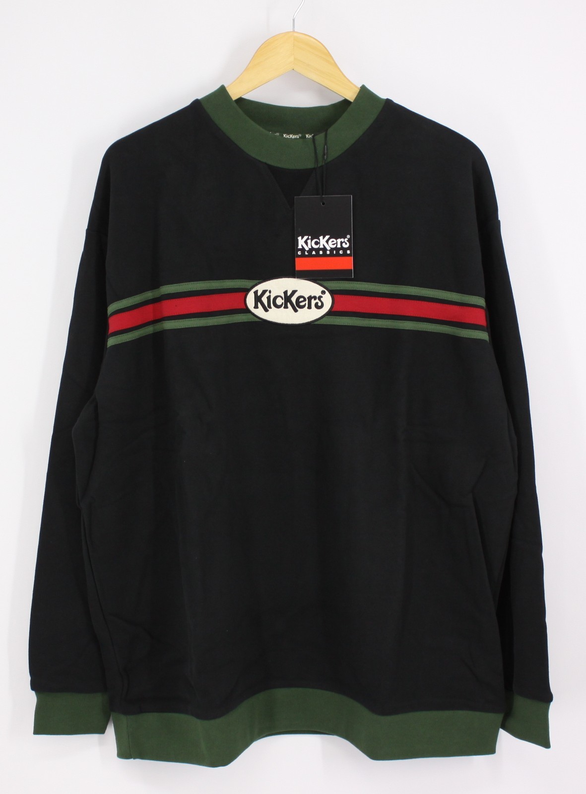 KICKERS UNISEX OVAL LOGO SWEATSHIRT  BLACK IB