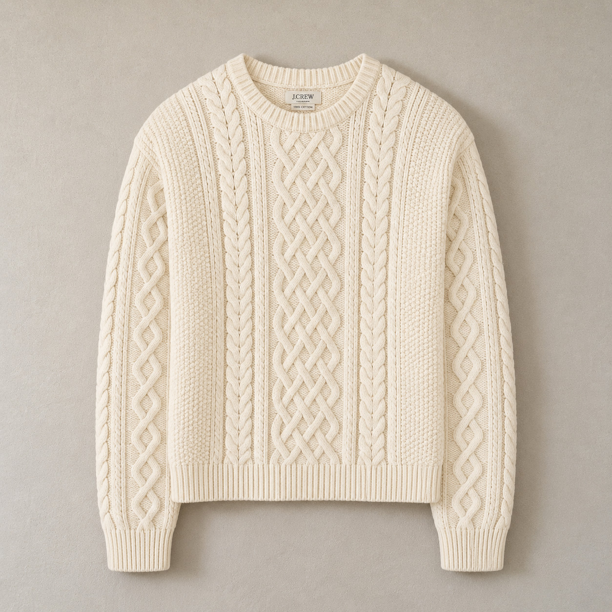 J.Crew Cable Crewneck Sweater (XS, S, M, L, XL) (Brand New) 