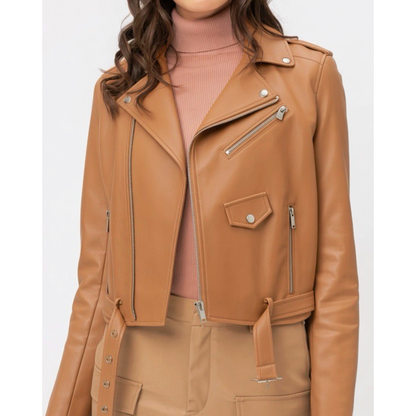 Love Tree Faux Leather Moto Jacket