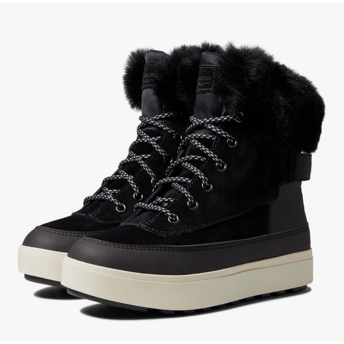 NWOB Koolaburra By Ugg Tynlee Black Lace Up Boots 8 Waterproof Winter