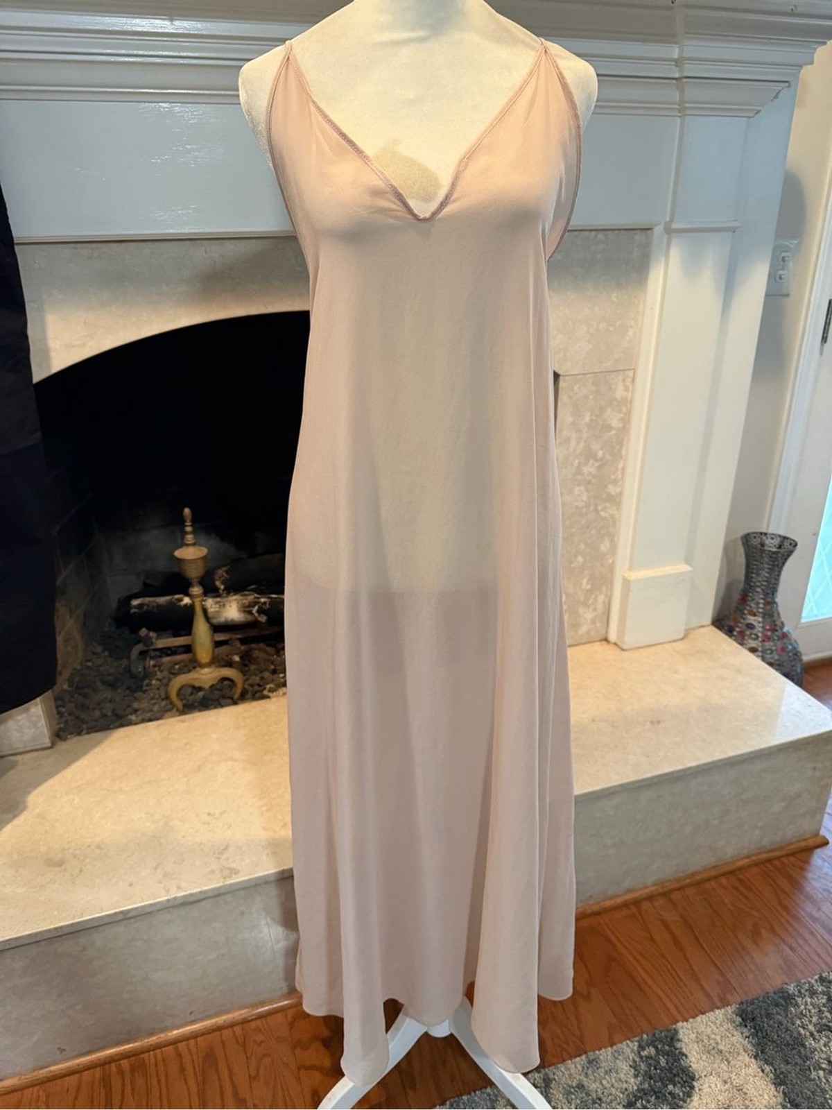 Zara Pale Blush Slip Dress - Light Pink Chemise XL