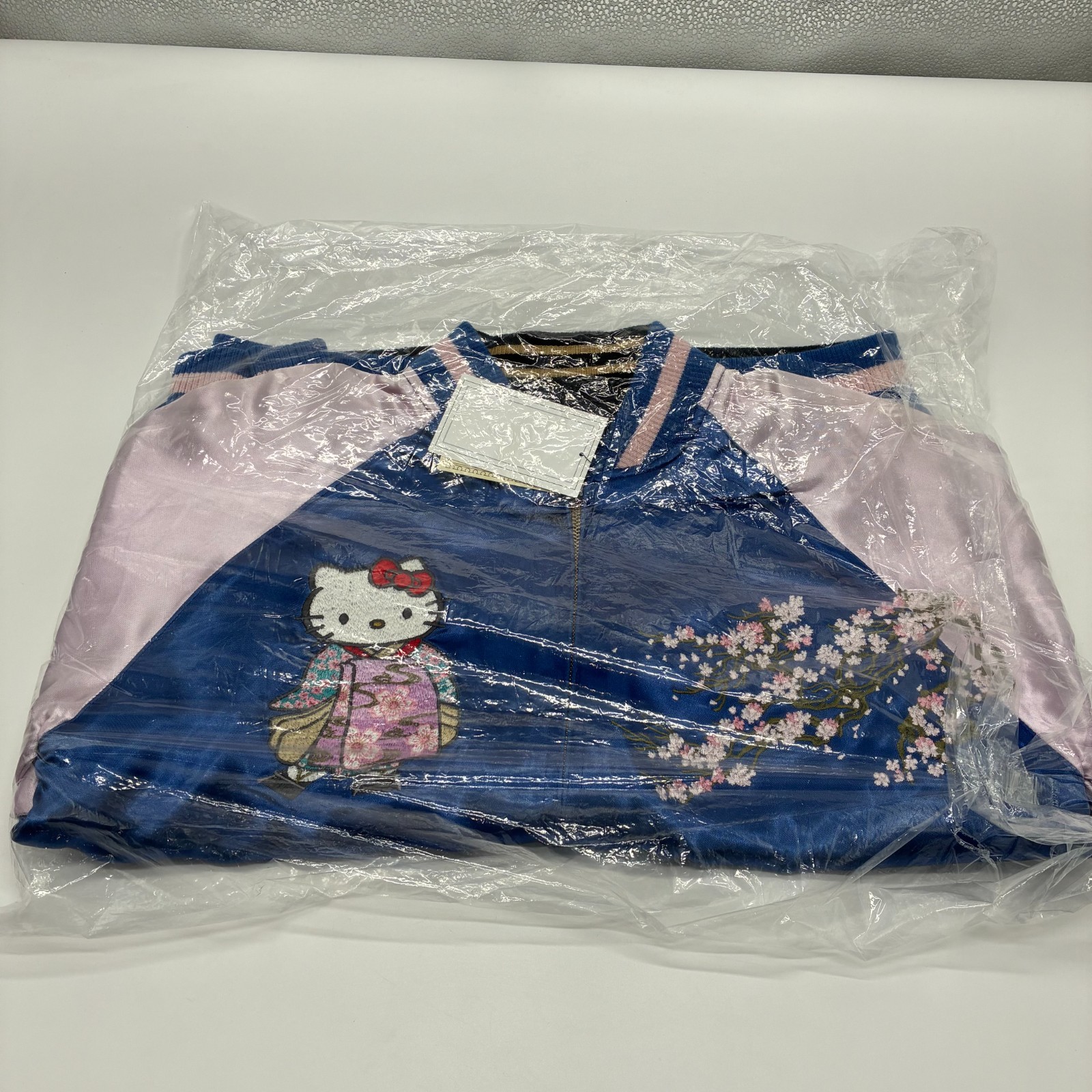 Sanrio Hello Kitty Reversible Sukajan Jacket Embroidered Blue M Unused New