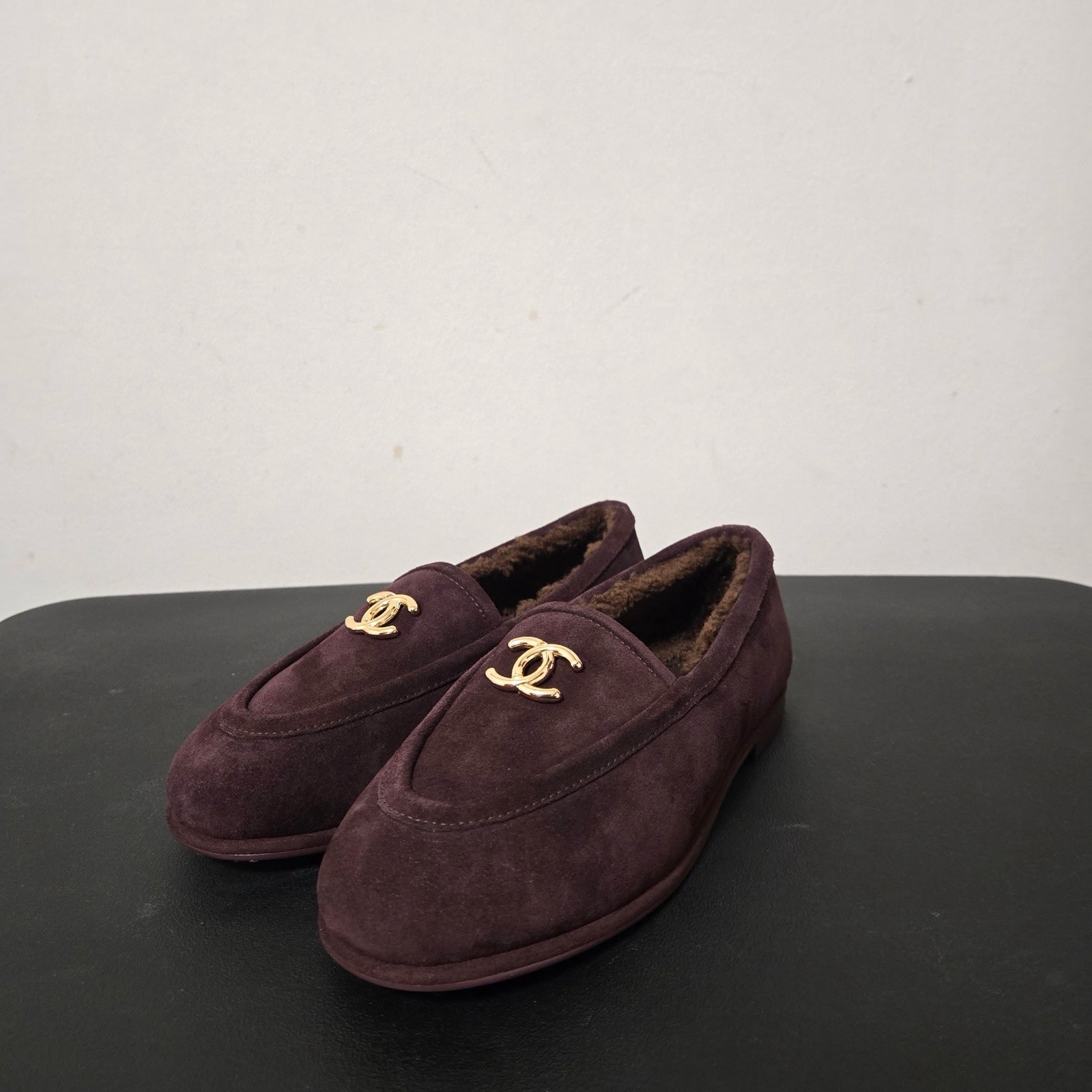 Chanel Suede Women’s Loafers Size 38C EU