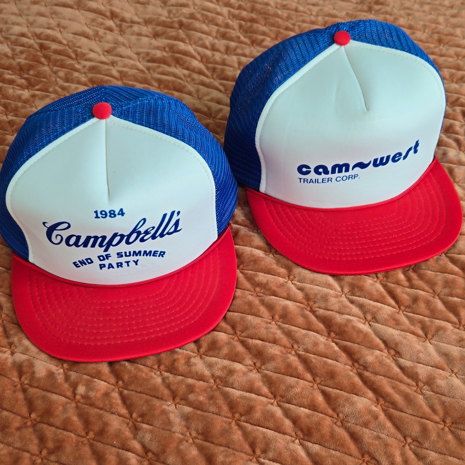 Vintage Otto Deadstock Trucker Snapback Hats Campbell\'s Soup/Cam West xlnt.cond 