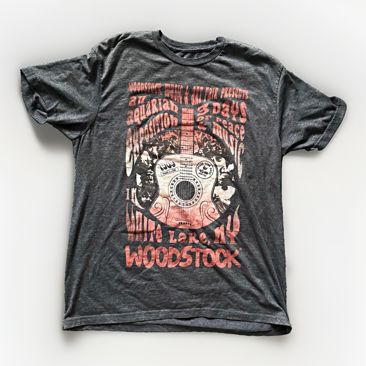 Hybrid Apparel Woodstock Music Festival Graphic T-Shirt • Gray • Men’s Size L