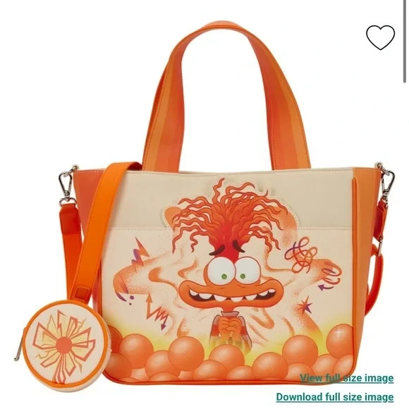 Loungefly Inside Out 2 Anxiety Tote Crossbody Bag with Coin Bag