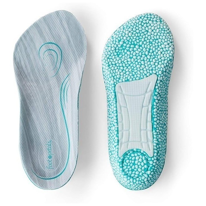 Foot Petals Energize Plantar Fascia Womens 6-11 Insoles Aruba Blue 1 Pair