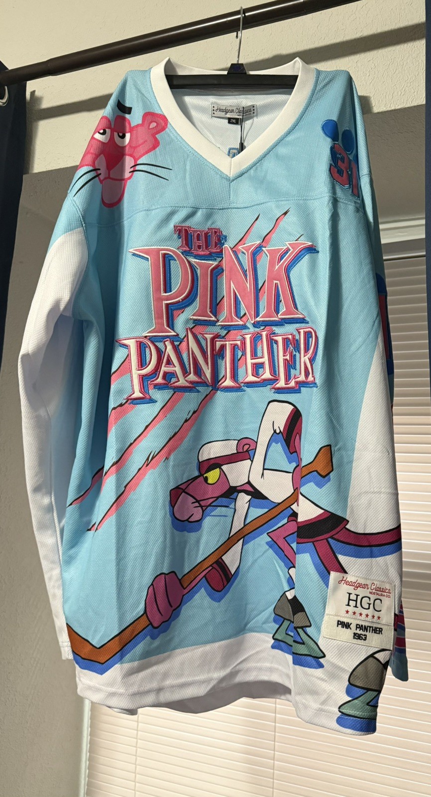 Headgear Classics Hockey Jersey HGC Pink Panther 1963 Henry Mancini Mens 2XL NWT