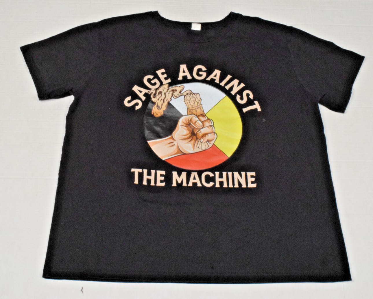 Vintage T-Shirt Size XXL Y2K Sage Against The Machine Black Cotton