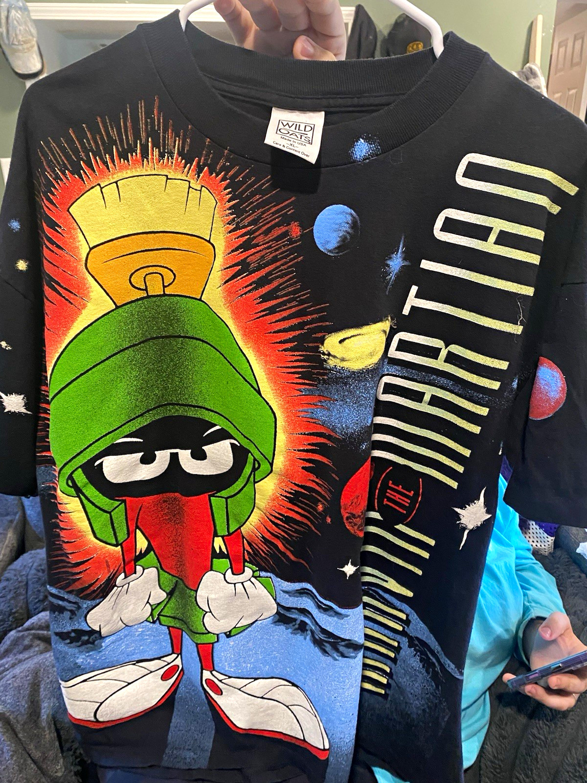 Vintage Wild Oats Marvin the Martian Looney Tunes Space Graphic Tee