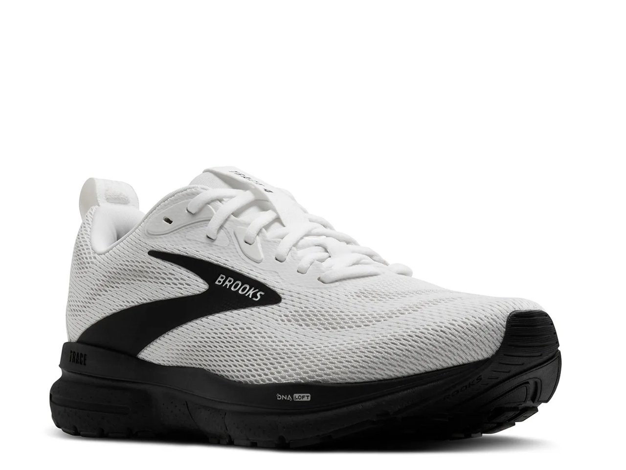 Free Ship Brooks Trace 4 Men\'s Running Shoes White/Black NO IMPORT FEE