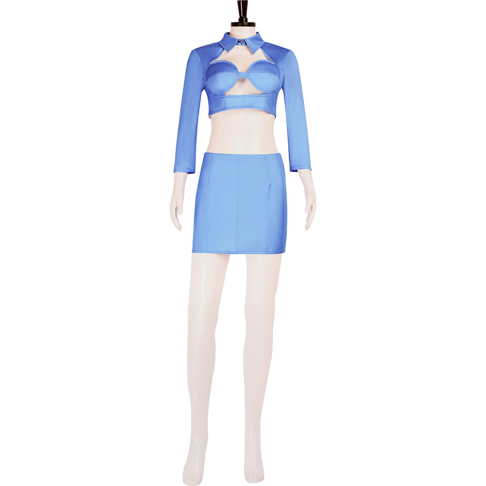The Fifth Element Cosplay Costume Leeloo Vintage Airline Stewardess Dress
