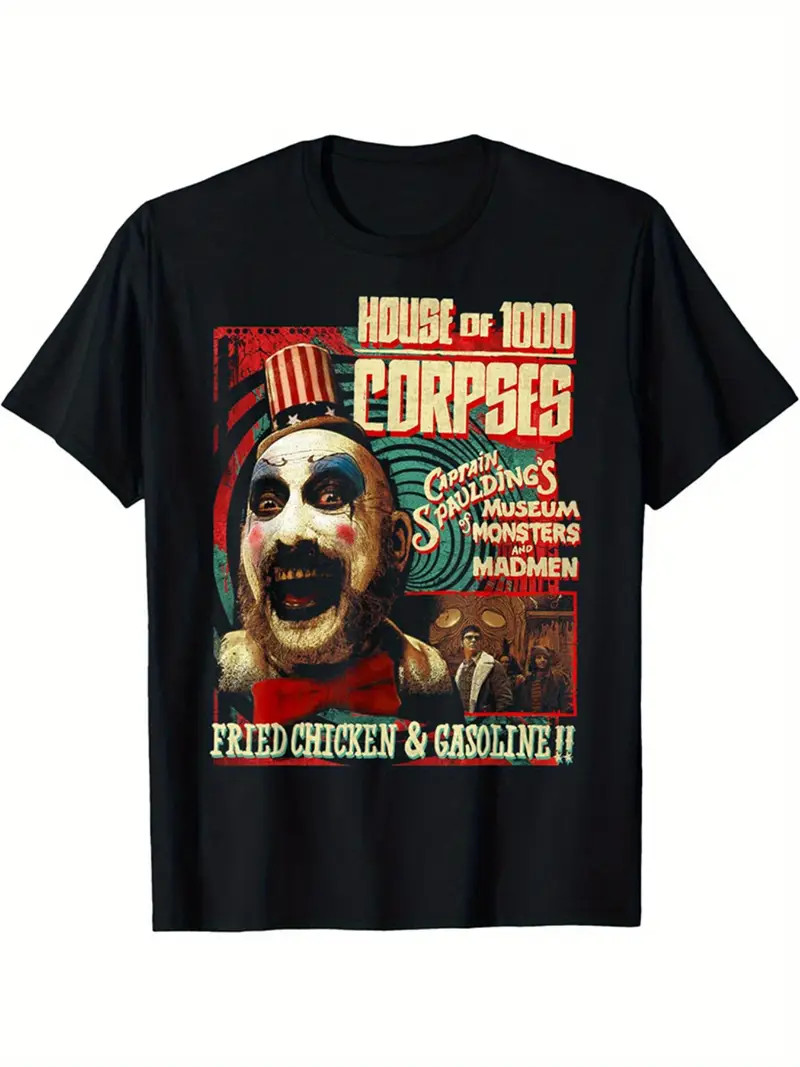 Rob Zombie Captain Spaulding Museum Men's T-Shirt - Plus Size, L-5XL | Vintage H