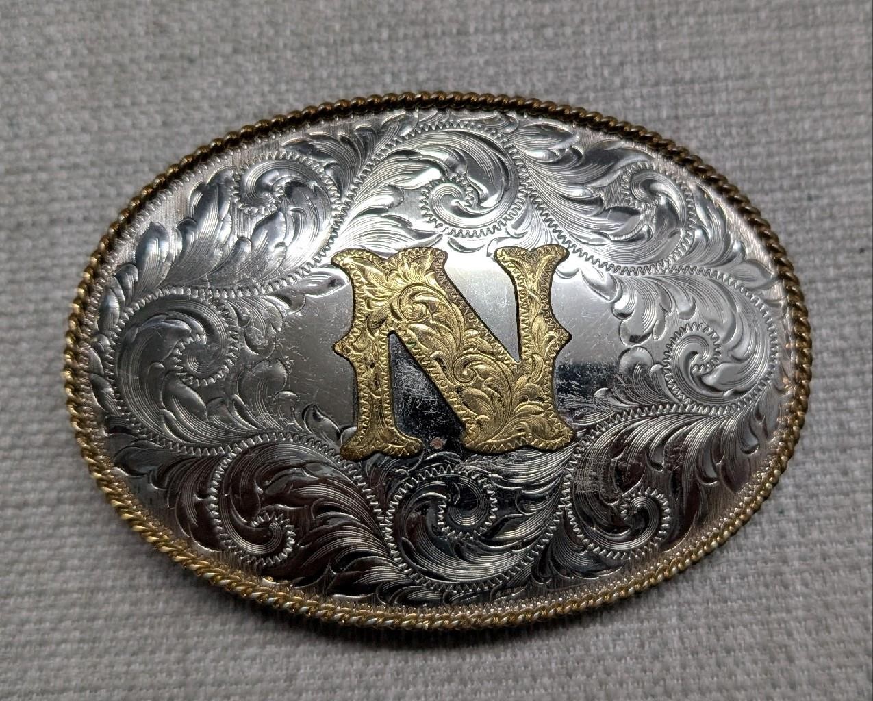 vintage MONTANA SILVERSMITHS belt buckle \
