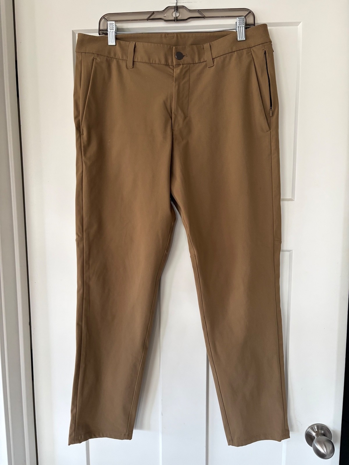 Lululemon Commission Slim Pant — Khaki, Size 34